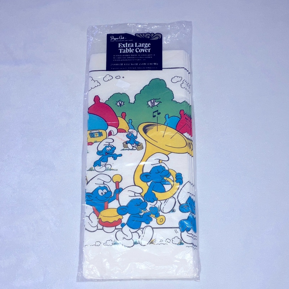 Vintage Peyo Smurf Tablecloth